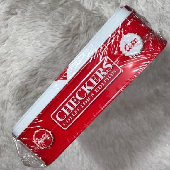 Vintage Coca-Cola Collector's Edition Checkers in Raised Logo Square Tin - Picture 10 of 12